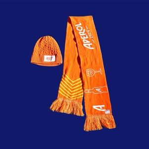 One of a Kind Aperol Scarf & Beanie